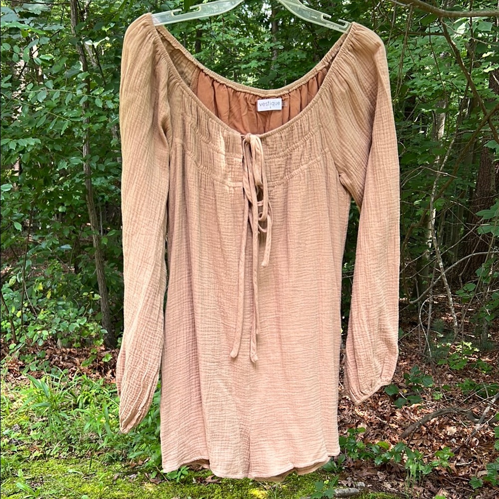Tan Long Sleeve Romper